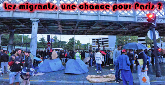 Camp de migrants Porte de la Chapelle